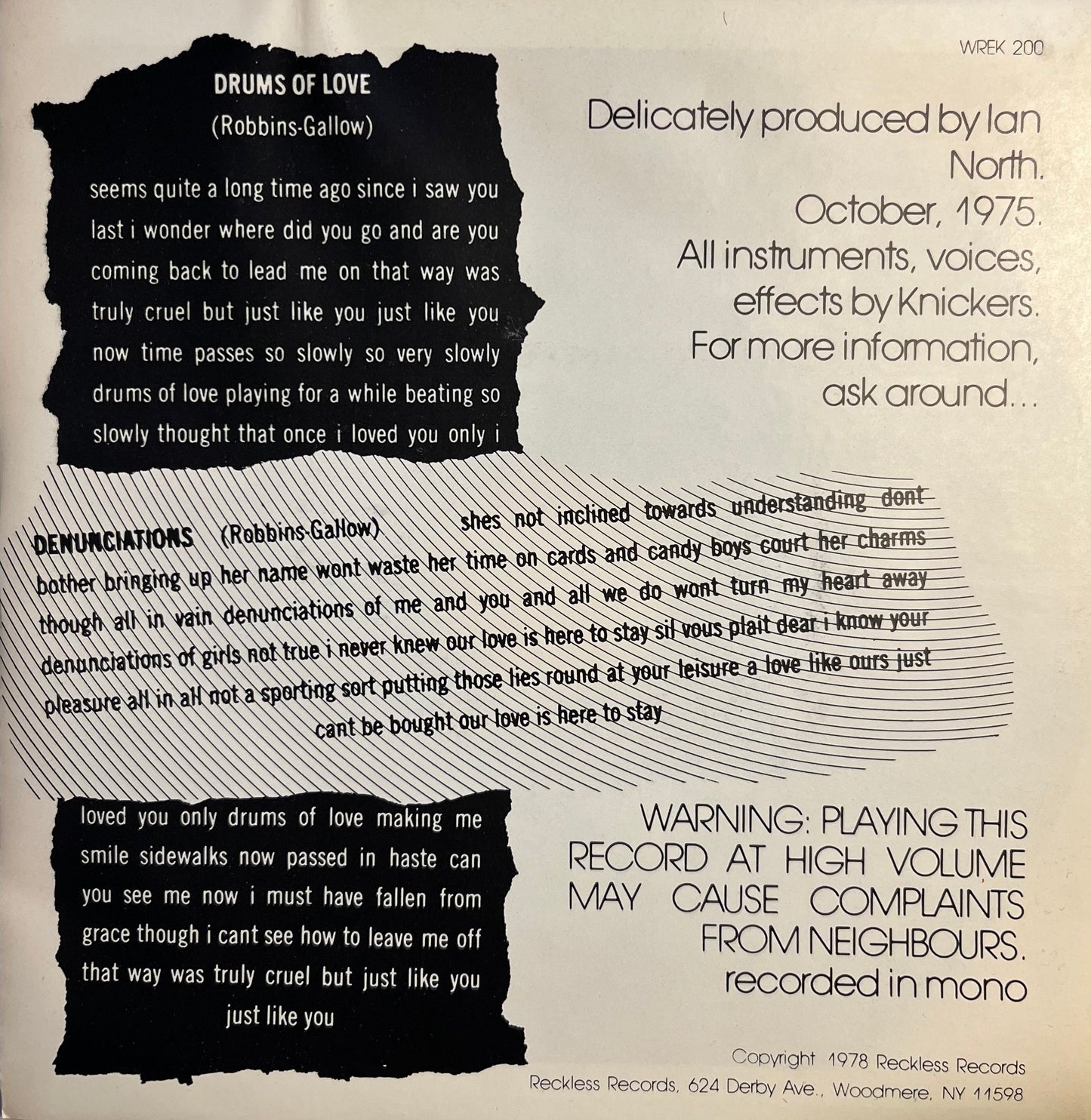 KNICKERS - Drums of Love