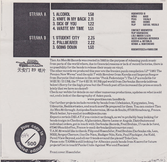 HOSENFEFER - Knife in My Back