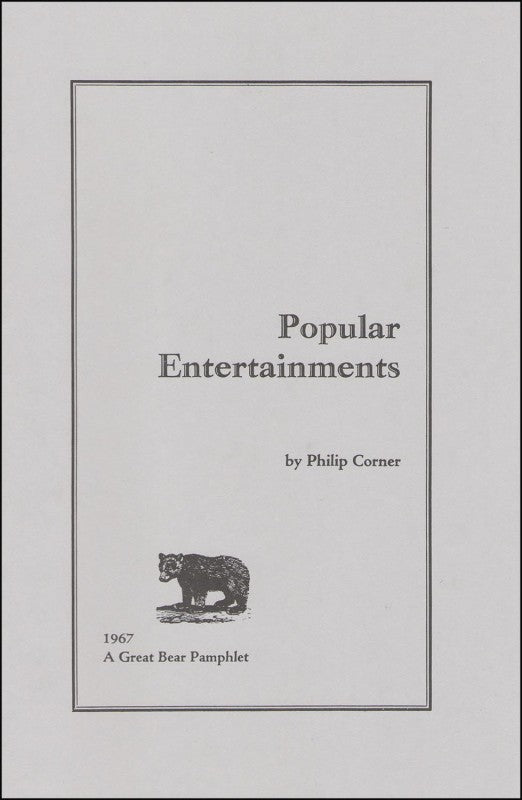 CORNER, PHILIP - Popular Entertainments
