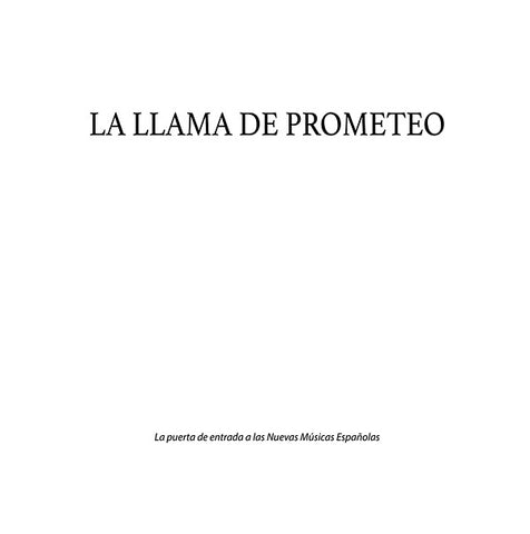 V/A - La Llama e Prometeo: La Puerta de Entrada a las Nuevas Musicas Espanolas