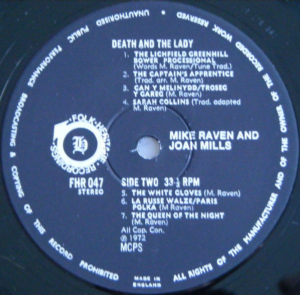 RAVEN AND JOAN MILLS, MICHAEL - Death And The Lady