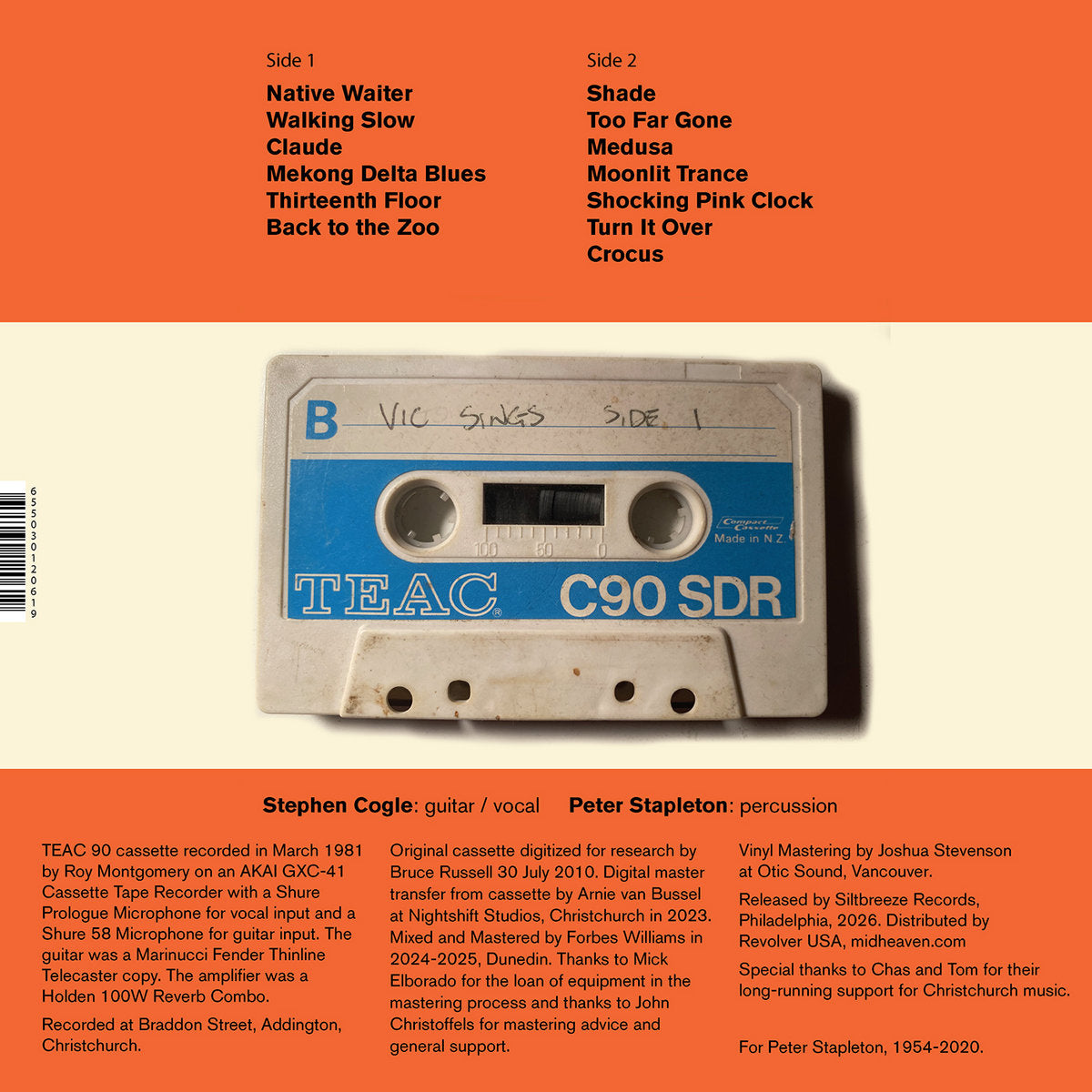 COGLE, STEPHEN w/ PETER STAPLETON - An Afternoon With Victor Dimisich