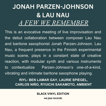 PARZEN-JOHNSON & LAU NAU, JONAH - A Few We Remember