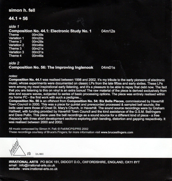 FELL, SIMON H. - 44.1 + 56