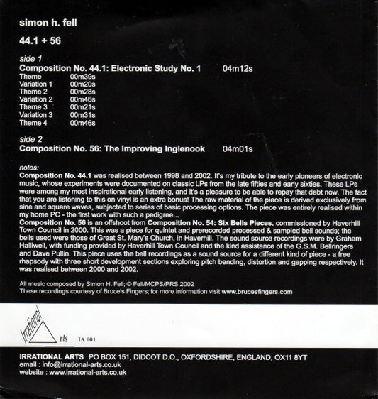 FELL, SIMON H. - 44.1 + 56