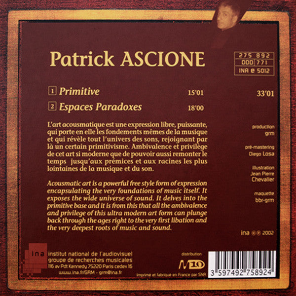 ASCIONE, PATRICK - Primitive / Espaces Paradoxes