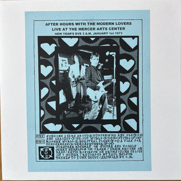 MODERN LOVERS, THE - After Hours With The Modern Lovers : Live At Mercer Arts Center 1973