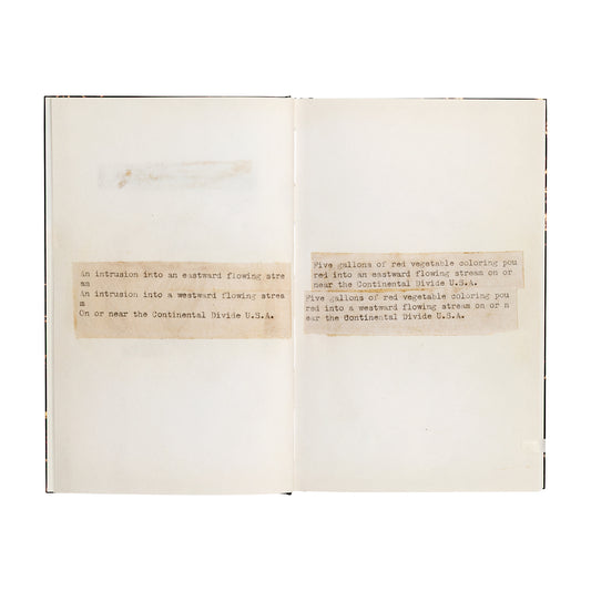 WEINER, LAWRENCE - Terminal Boundaries and A natural water course diverted reduced or displaced