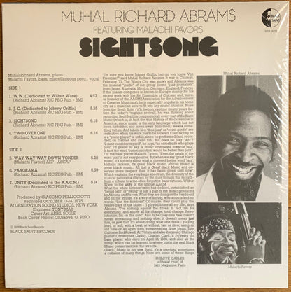 MUHAL RICHARD ABRAMS FEAT. MALACHI FAVORS - Sightsong