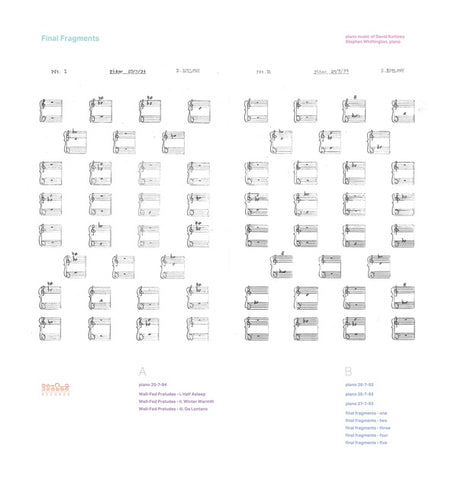 WHITTINGTON, STEPHEN - Final Fragments - Piano Music of David Kotlowy