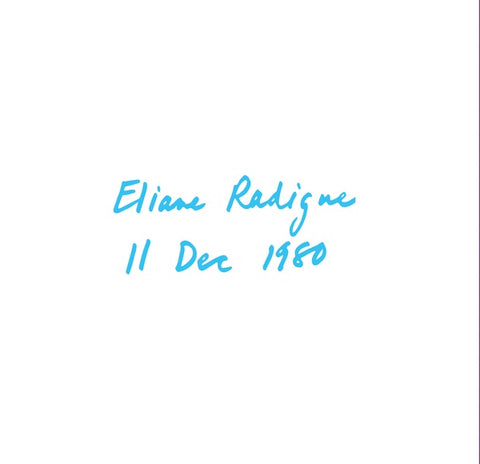 RADIGUE, ELIANE - 11 Dec 80