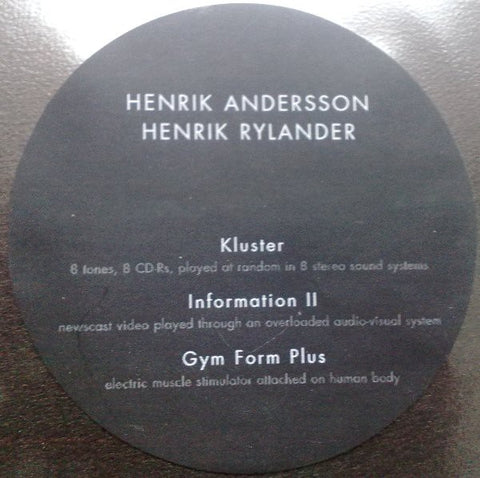fustron ANDERSSON, HENRIK/HENRIK RYLANDER, Kluster/Information II/Gym Form Plus