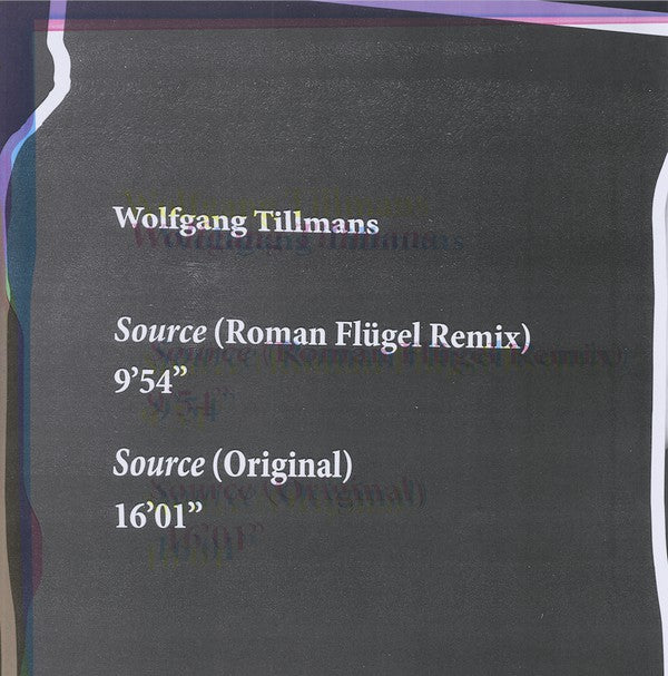 fusetron TILLMANS, WOLFGANG, Source