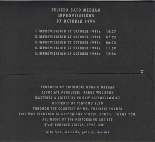 MEEHAN/FUJIEDA/SATO - Improvisations 07 October 1994