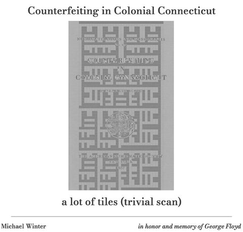 WINTER, MICHAEL - Counterfeiting in Colonial Connecticut / a lot of tiles (trivial scan)