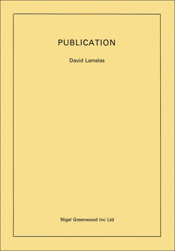 LAMELAS, DAVID - Publication